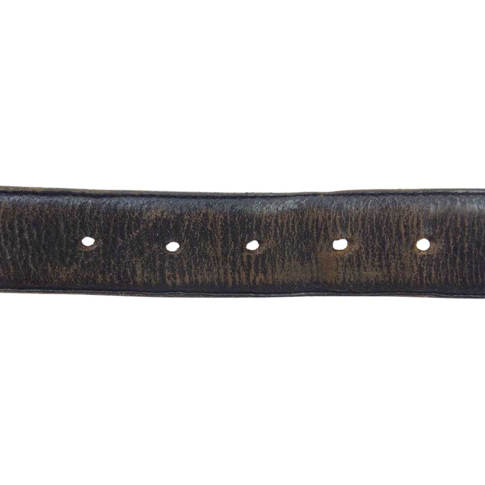 CHROME HEARTS クロムハーツ（原本無） BLT ROLLER2 ケルティック ローラー ダブルピン スクロール レザーベルト ブラック系 34【中古】