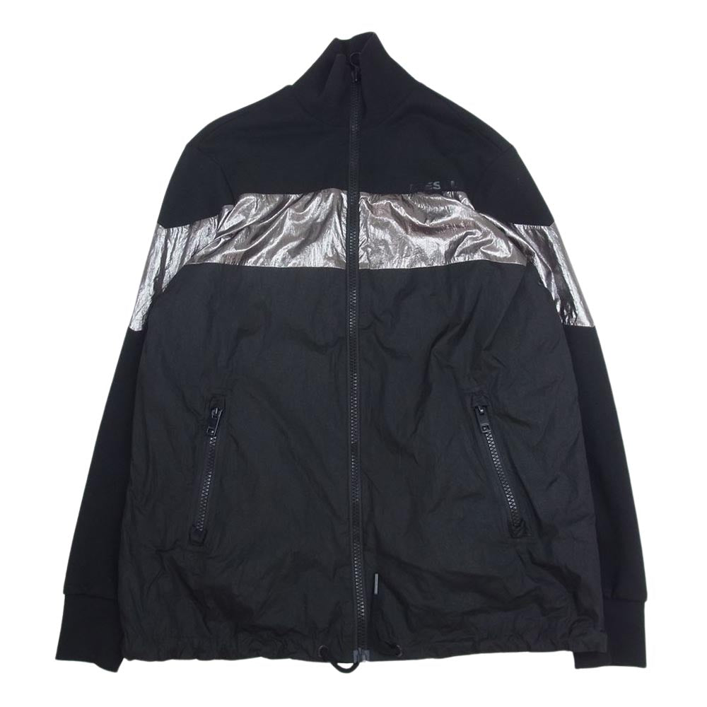 DIESEL ディーゼル ロゴ ジップアップ ブルゾン 切替 ブラック系 S【中古】