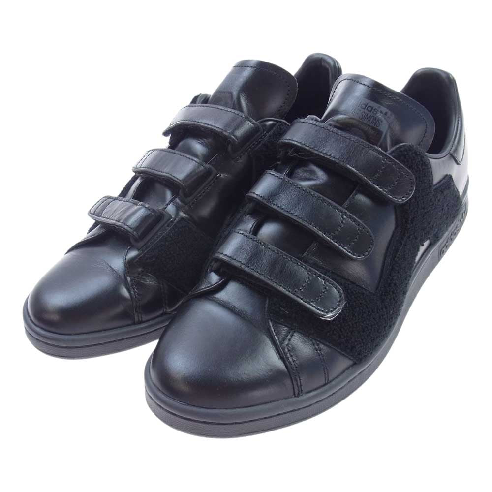 RAF SIMONS ラフシモンズ BB6886 × ADIDAS アディダス RS STAN SMITH COMFORT BADG スタンスミス コンフォート バッジ ベルクロ スニーカー ブラック系 26.5cm【中古】