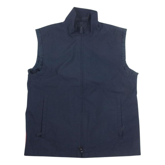 PRADA SPORTS プラダスポーツ ナイロン フルジップ ベスト ネイビー系【中古】