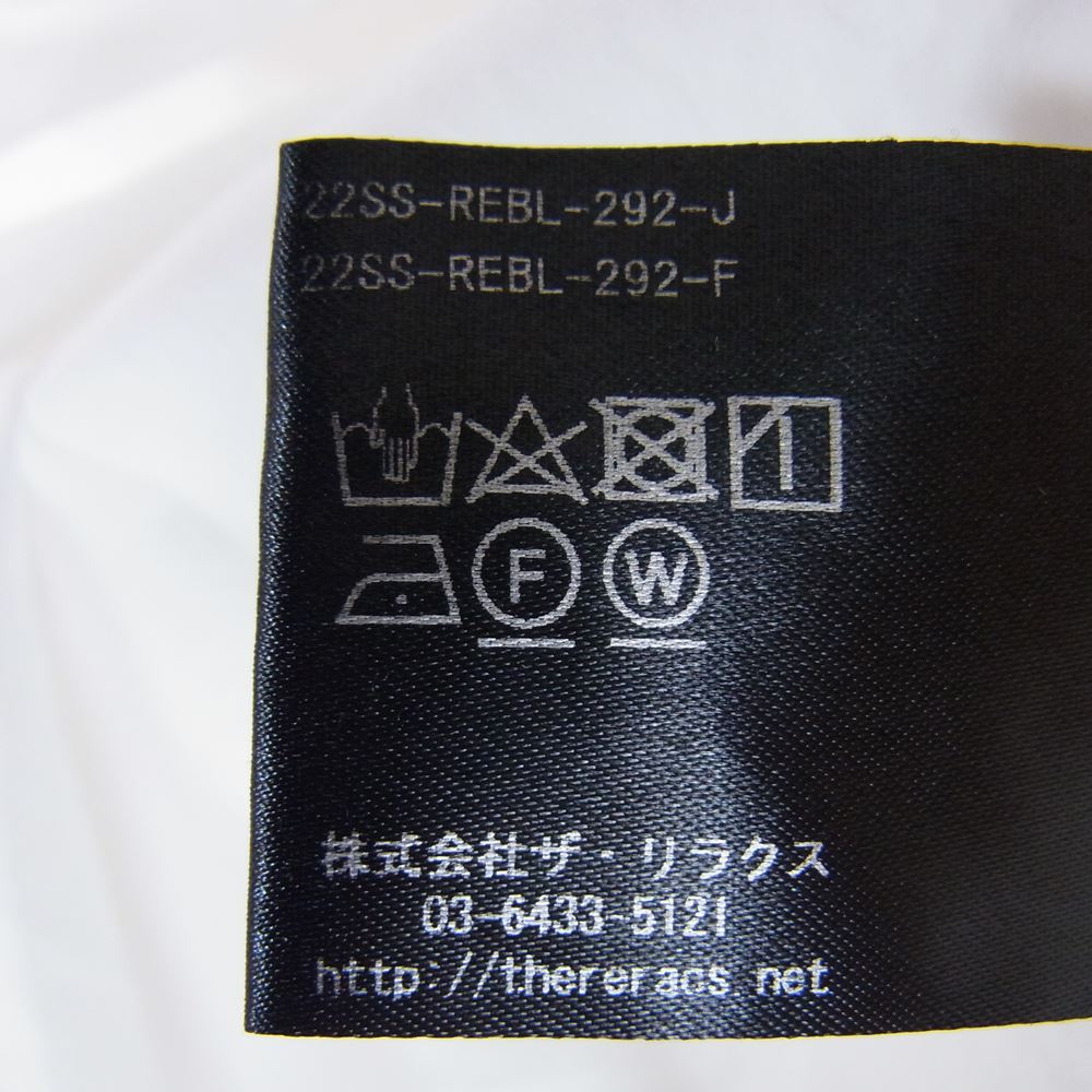 THE RERACS ザリラクス 22SS 22SS-REBL-292-J BAND COLLAR PLACKET SHIRTS バンドカラー プラケット シャツ ホワイト系 48【中古】
