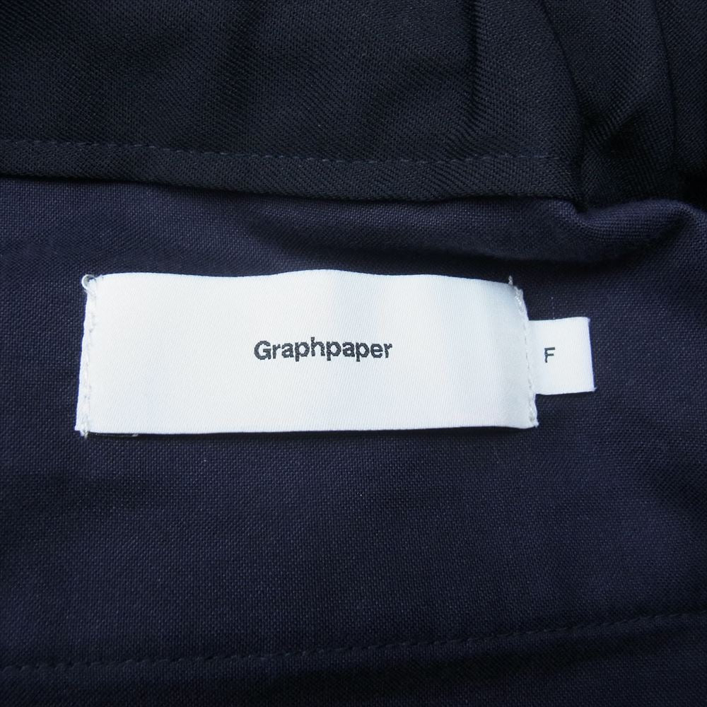 GRAPHPAPER グラフペーパー 20AW GM203-40106B SELVAGE WOOL CHEF PANTS サルベージウール シェフ パンツ  ネイビー系 F【中古】