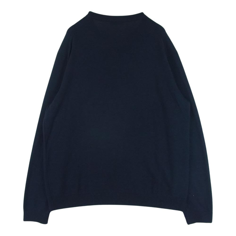 エイトン 7043321 472930 WOOL CASHMERE SILK ウール シルク カシミヤ クルーネック セーター ニット ネイビー系 06【中古】