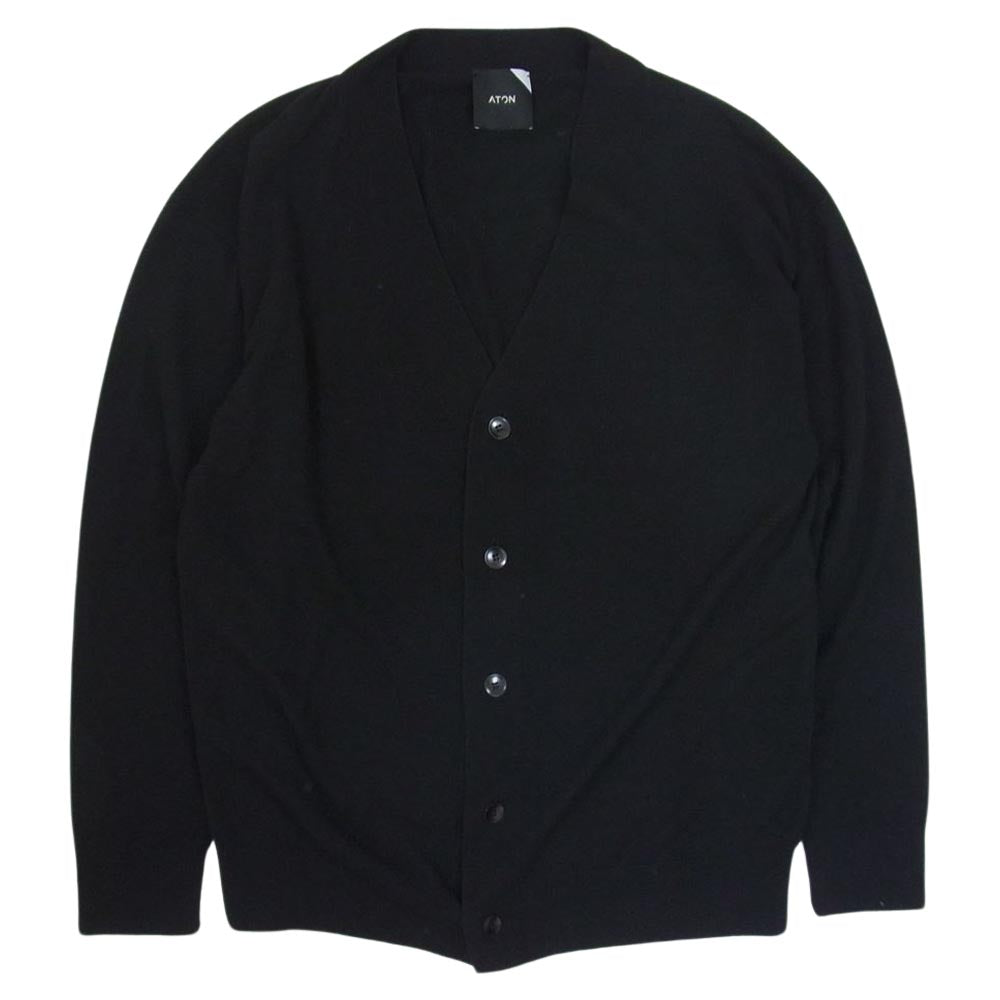 エイトン 6970500 472930 OVERSIZED CARDIGAN ウール オーバーサイズ カーディガン ブラック系 6【中古】