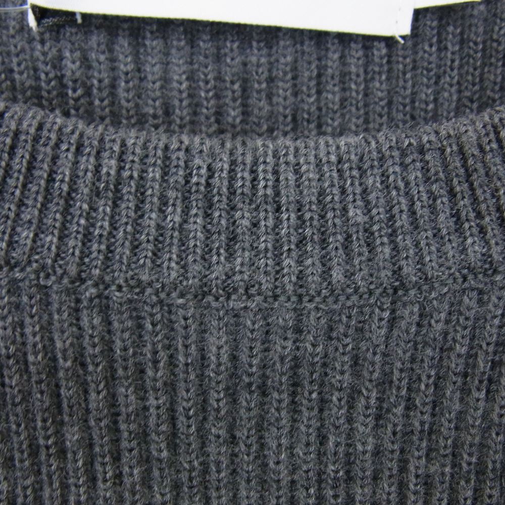 GRAPHPAPER グラフペーパー 20AW GM203-80009B High Density Crew Neck Knit 度詰めメリノウール ミドルゲージ クルーネック ニット グレー系 ２【中古】