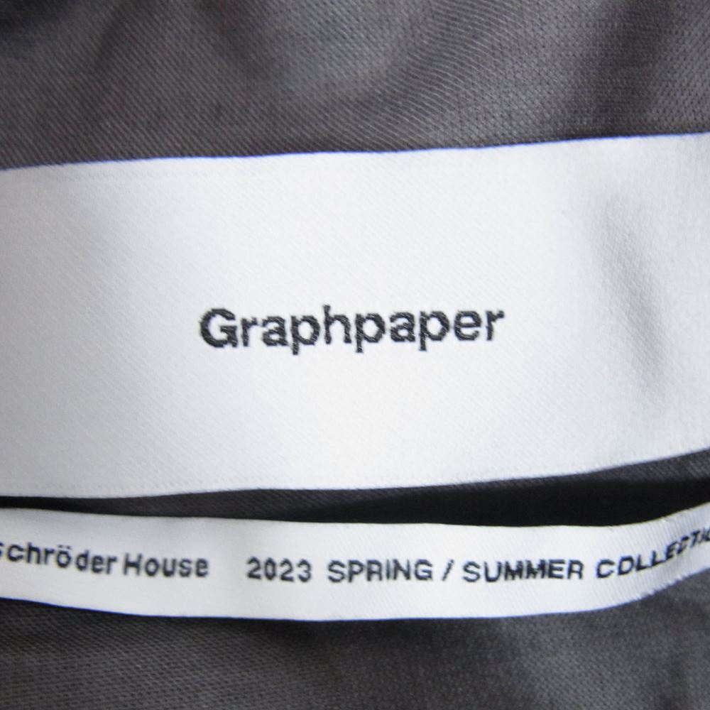 GRAPHPAPER グラフペーパー 23SS GM231-40033 Wool Cupro Chef Pants ウールキュプラ シェフ パンツ  モスグリーン系 M【中古】