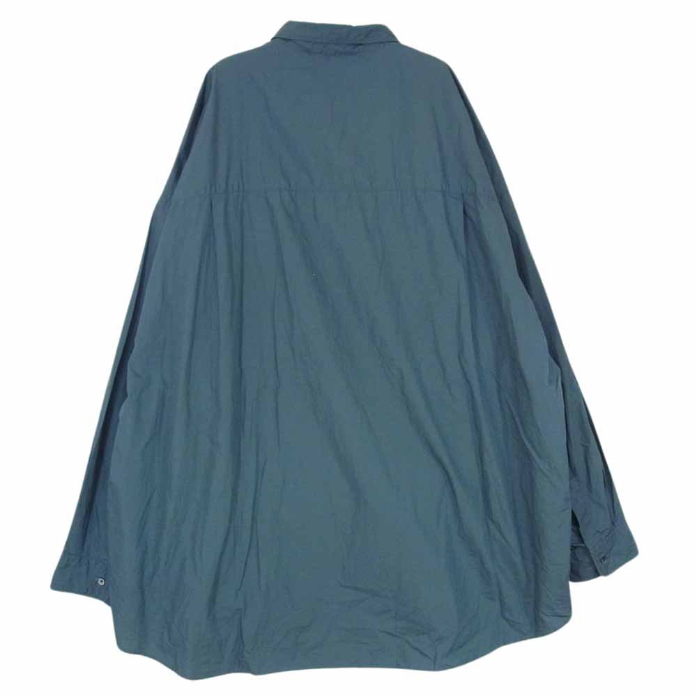 GRAPHPAPER グラフペーパー 23SS GM231-50080C Broad L/S Oversized Regular Collar Shirt ブロード オーバーサイズ レギュラーカラー 長袖シャツ インディゴブルー系 O【中古】