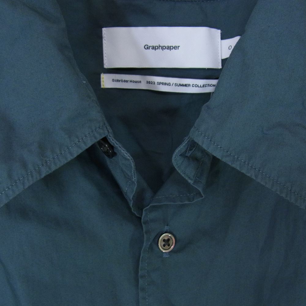 GRAPHPAPER グラフペーパー 23SS GM231-50080C Broad L/S Oversized Regular Collar Shirt ブロード オーバーサイズ レギュラーカラー 長袖シャツ インディゴブルー系 O【中古】