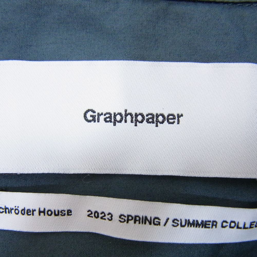 GRAPHPAPER グラフペーパー 23SS GM231-50080C Broad L/S Oversized Regular Collar Shirt ブロード オーバーサイズ レギュラーカラー 長袖シャツ インディゴブルー系 O【中古】