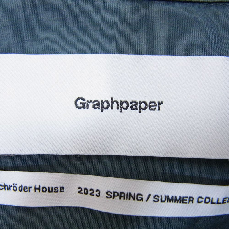 GRAPHPAPER グラフペーパー 23SS GM231-50080C Broad L/S Oversized Regular Collar Shirt ブロード オーバーサイズ レギュラーカラー 長袖シャツ インディゴブルー系 O【中古】
