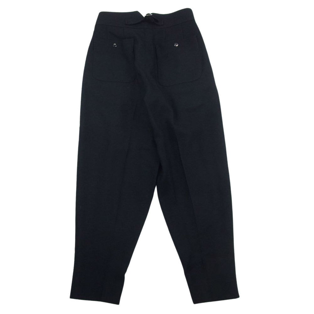 THE RERACS ザリラクス 22AW 22FW-REPT-150-J 2タック シンチバック ウール テーパードパンツ ブラック系 46【美品】【中古】
