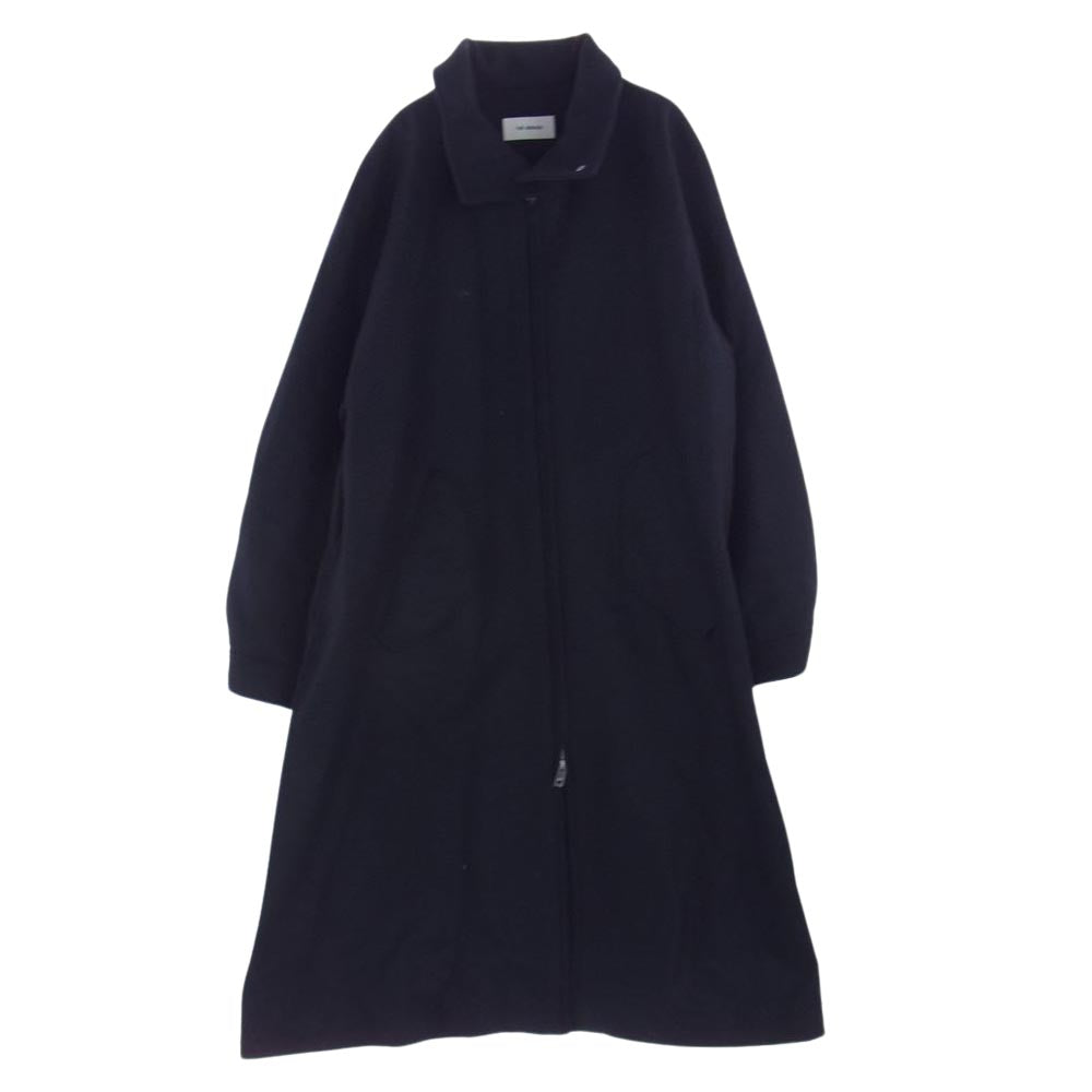 THE RERACS ザリラクス 22AW 22FW-RECT-336-J HIGH NECK COAT SUPER140 ウールメルトン ハイネック コート ダークネイビー系 48【美品】【中古】