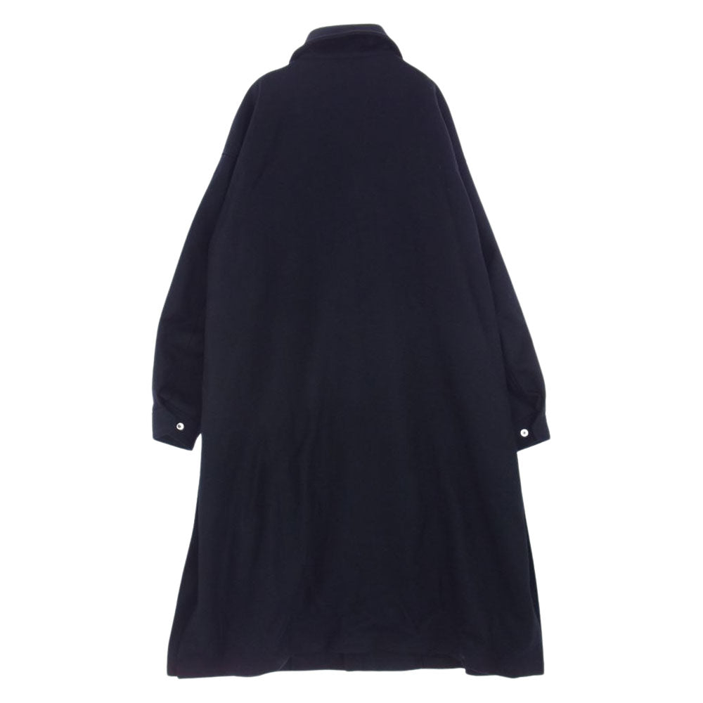 THE RERACS ザリラクス 22AW 22FW-RECT-336-J HIGH NECK COAT SUPER140 ウールメルトン ハイネック コート ダークネイビー系 48【美品】【中古】