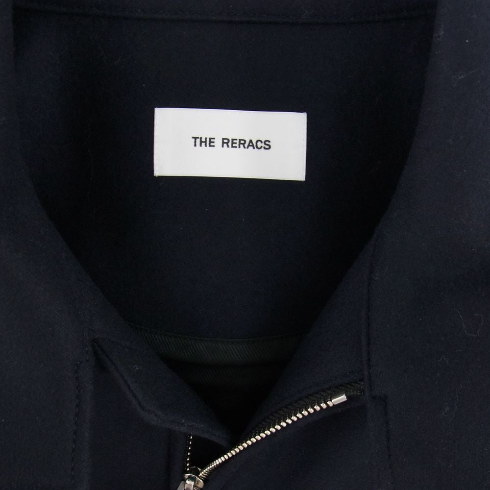 THE RERACS ザリラクス 22AW 22FW-RECT-336-J HIGH NECK COAT SUPER140 ウールメルトン ハイネック コート ダークネイビー系 48【美品】【中古】
