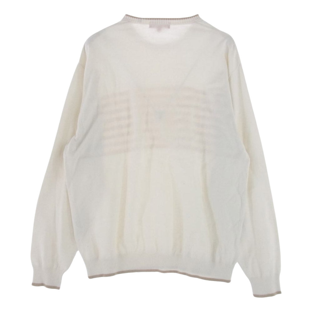 Supreme シュプリーム 20SS Chest Stripe Sweater チェスト ストライプ セーター ニット オフホワイト系 L【中古】