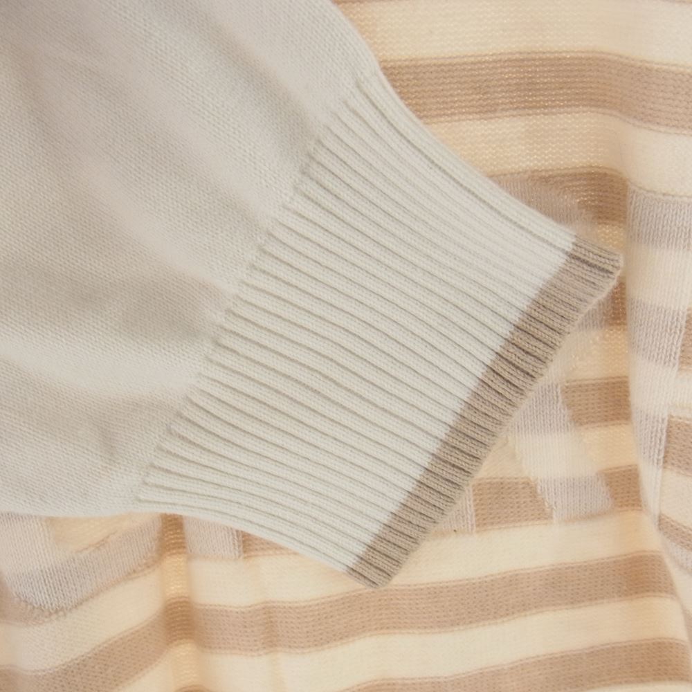 Supreme シュプリーム 20SS Chest Stripe Sweater チェスト ストライプ セーター ニット オフホワイト系 L【中古】