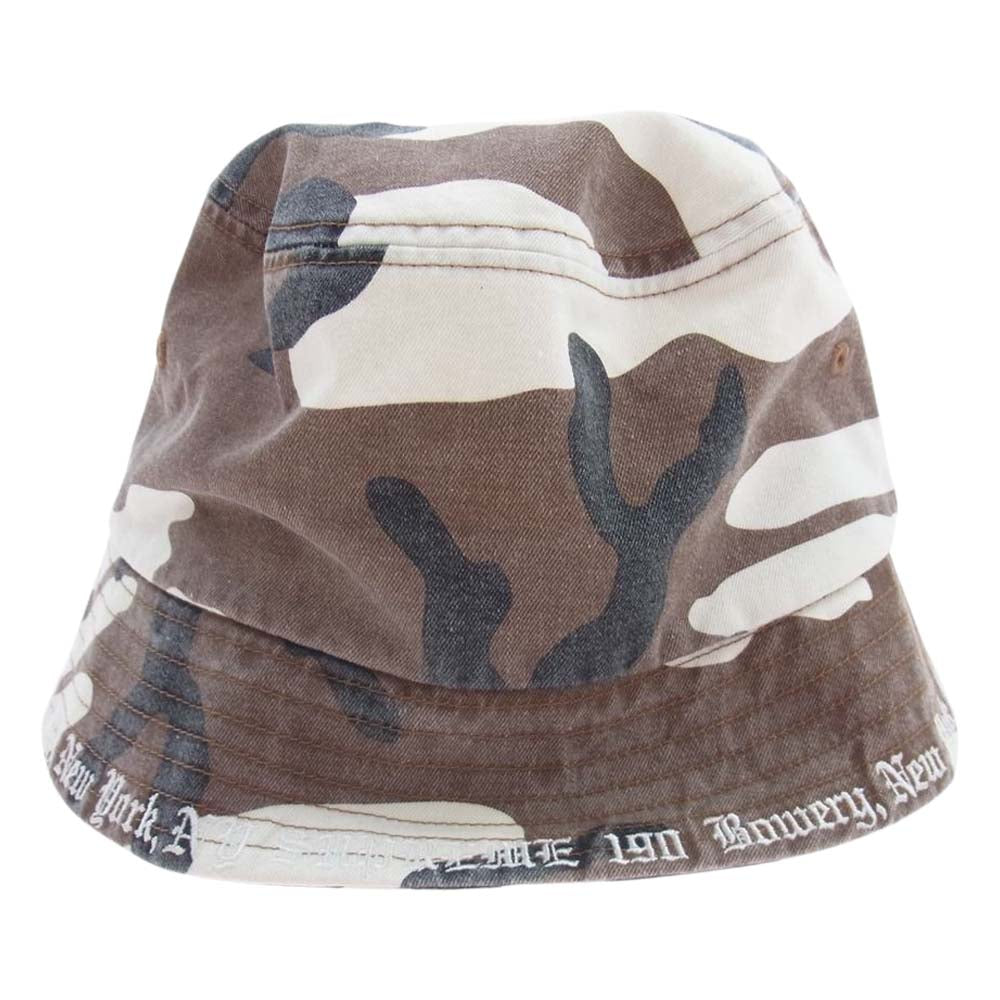 Supreme シュプリーム 23SS Embroidered Brim Crusher エンブロイダード ブリムクラッシャー ハット ブラウン系 マルチカラー系 表記サイズ　M-L【中古】