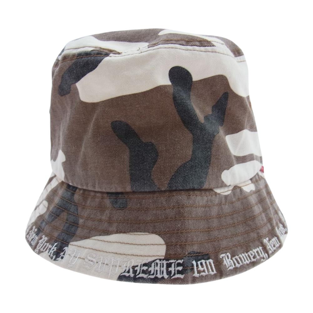 Supreme シュプリーム 23SS Embroidered Brim Crusher エンブロイダード ブリムクラッシャー ハット ブラウン系 マルチカラー系 表記サイズ　M-L【中古】