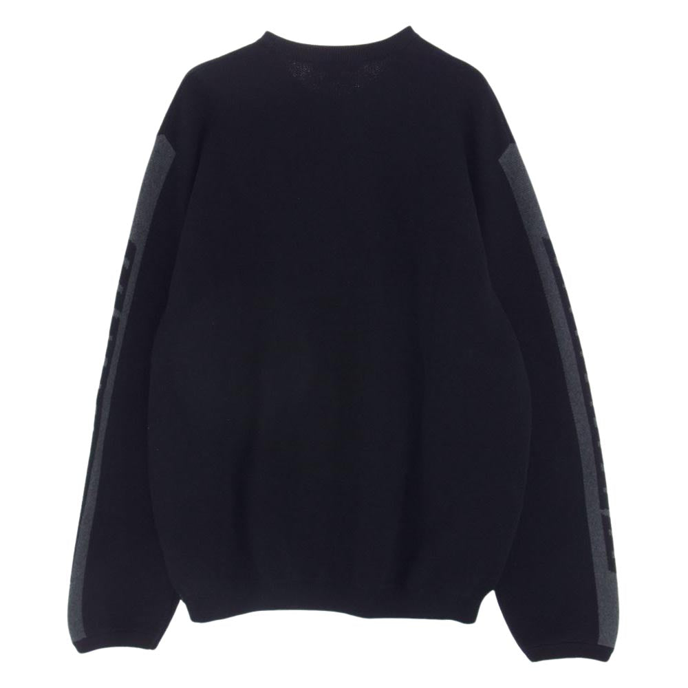 Supreme シュプリーム 21AW Sleeve Stripe Sweater スリーブ ストライプ セーター ニット ブラック系【中古】