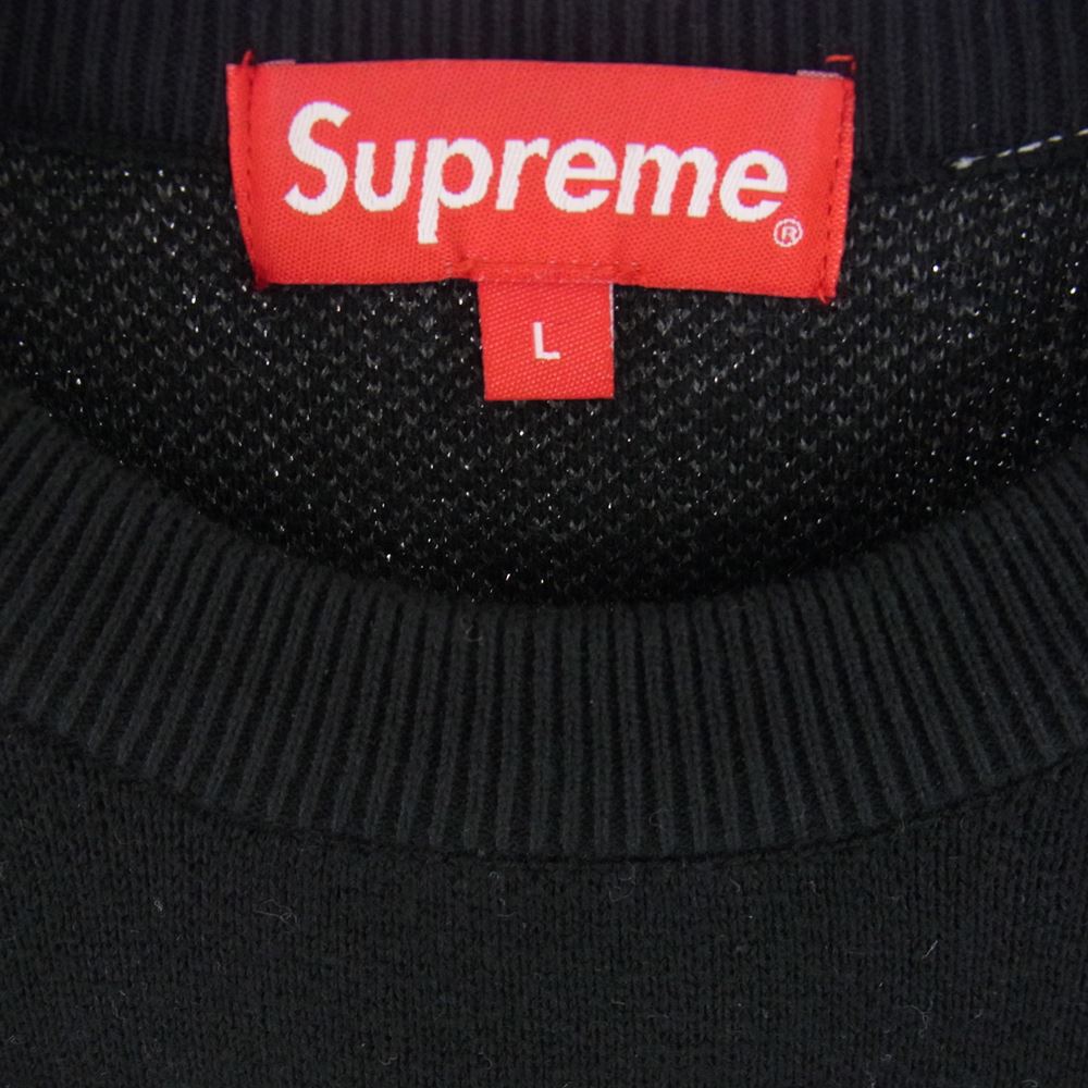 Supreme シュプリーム 21AW Sleeve Stripe Sweater スリーブ ストライプ セーター ニット ブラック系【中古】