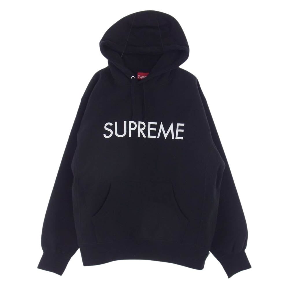 Supreme シュプリーム 22AW Capital Hooded Sweatshirt カピタル フーディー スウェットシャツ パーカー ブラック系 M【中古】