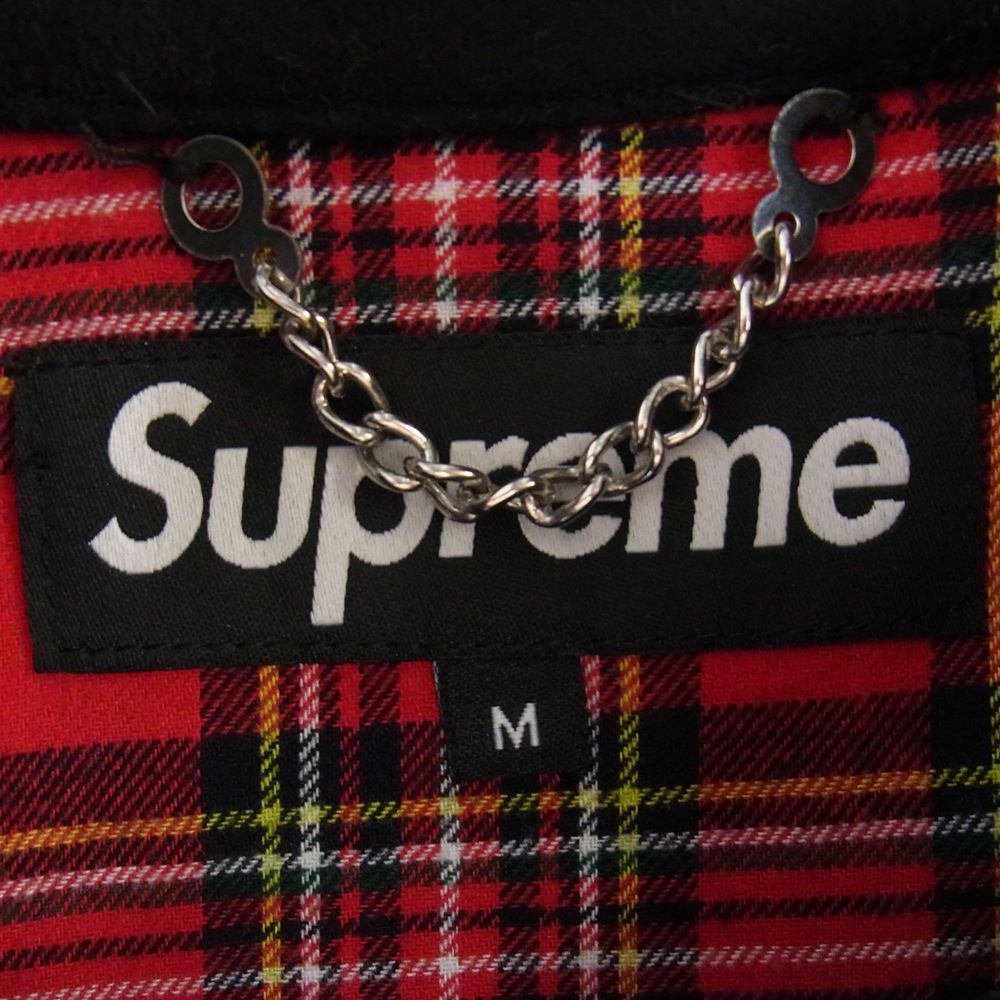 Supreme シュプリーム 19AW Wool Harrington Jacket チェック ウール ハリントン ブルゾン ジャケット ブラック系 M【中古】