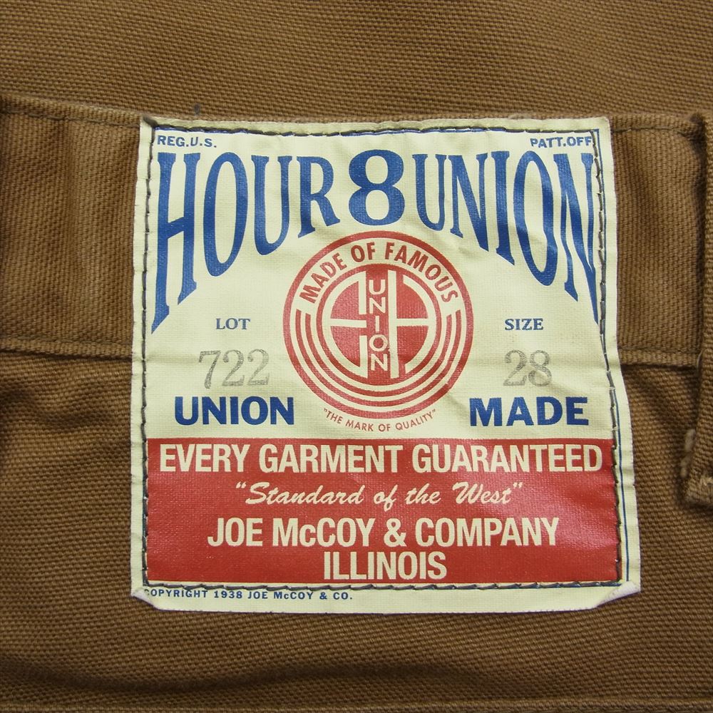 The REAL McCOY'S ザリアルマッコイズ 722 JOE McCOY 8HOUR UNION ブラウンダック ダブルニー ペインター パンツ ブラウン系 28【中古】