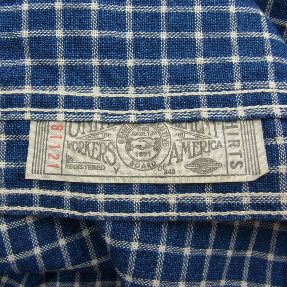 FREEWHEELERS フリーホイーラーズ NEALCASSADY チェック 長袖 シャツ ネイビー系 14【中古】