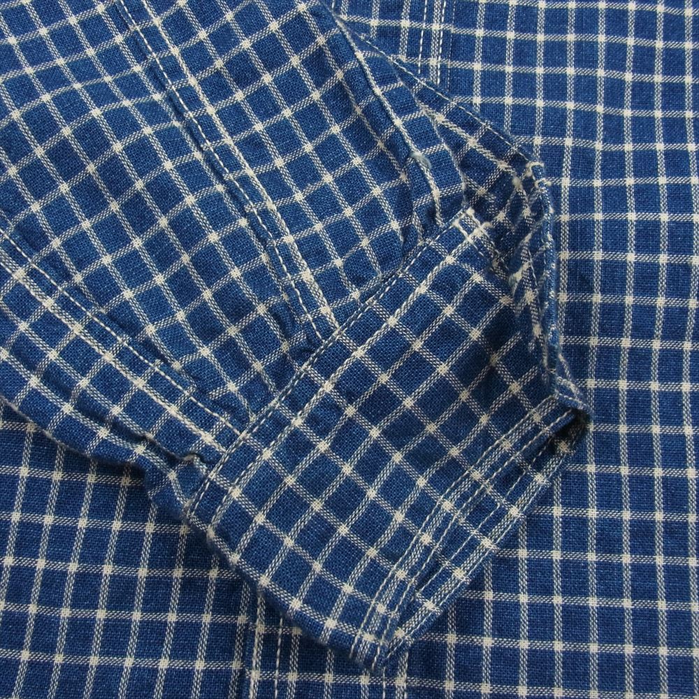 FREEWHEELERS フリーホイーラーズ NEALCASSADY チェック 長袖 シャツ ネイビー系 14【中古】