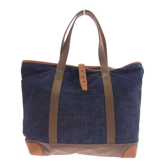 WAREHOUSE ウエアハウス 5212 DENIM TOTE BAG デニム トート バッグ インディゴブルー系 ブラウン系【中古】