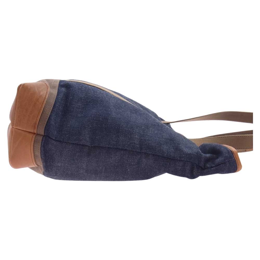 WAREHOUSE ウエアハウス 5212 DENIM TOTE BAG デニム トート バッグ インディゴブルー系 ブラウン系【中古】