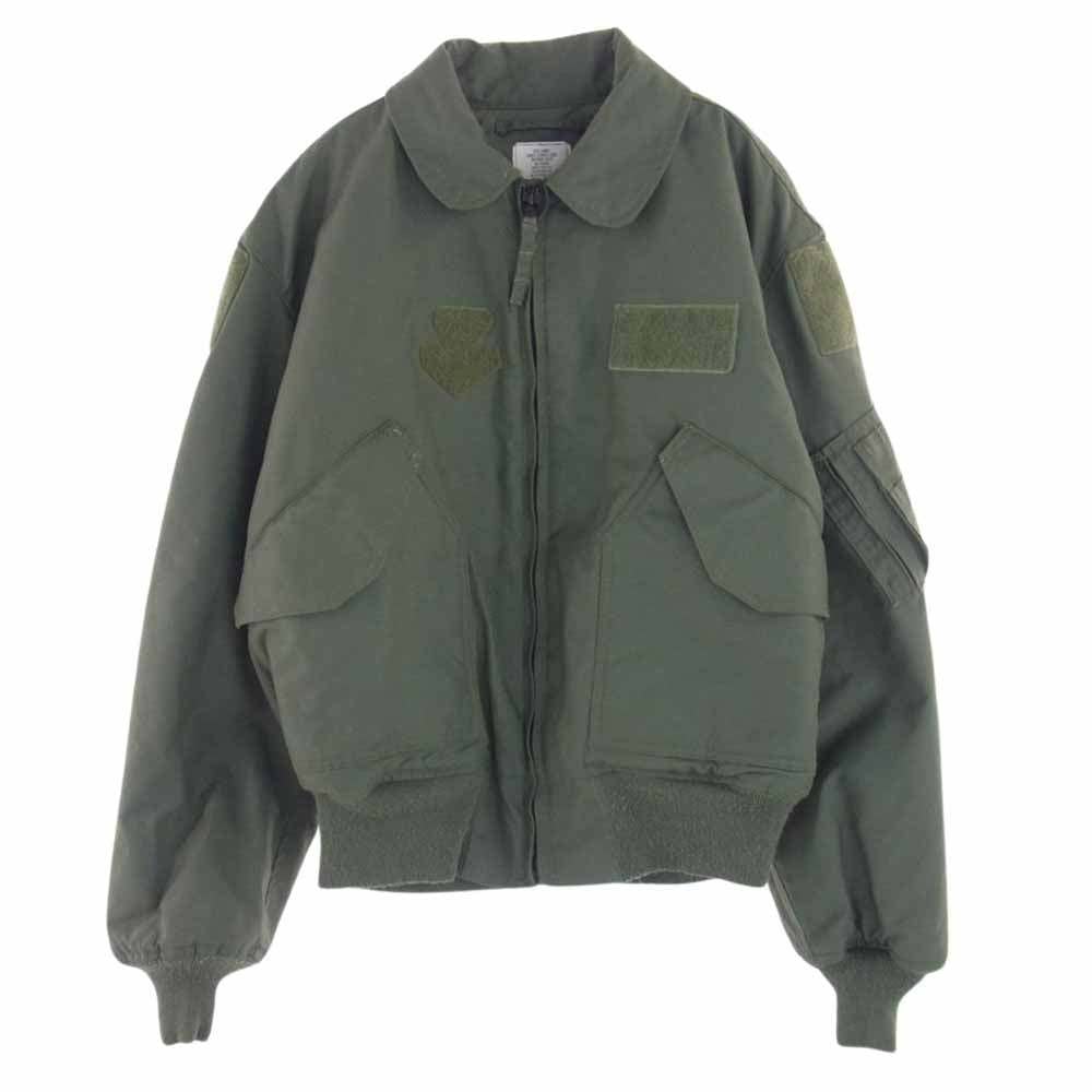 アメリカ軍 CWU45-P VALLEY APPAREL バレイアパレル ミリタリー フライト ジャケット カーキ系 L【中古】