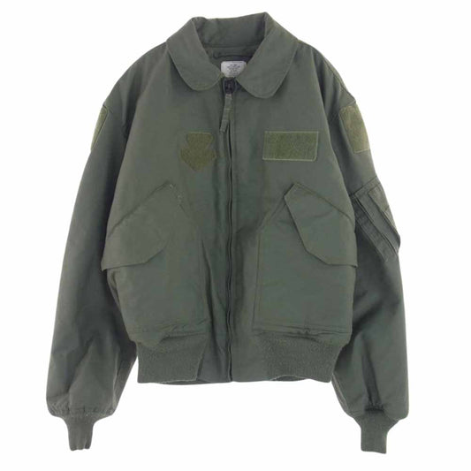 アメリカ軍 CWU45-P VALLEY APPAREL バレイアパレル ミリタリー フライト ジャケット カーキ系 L【中古】