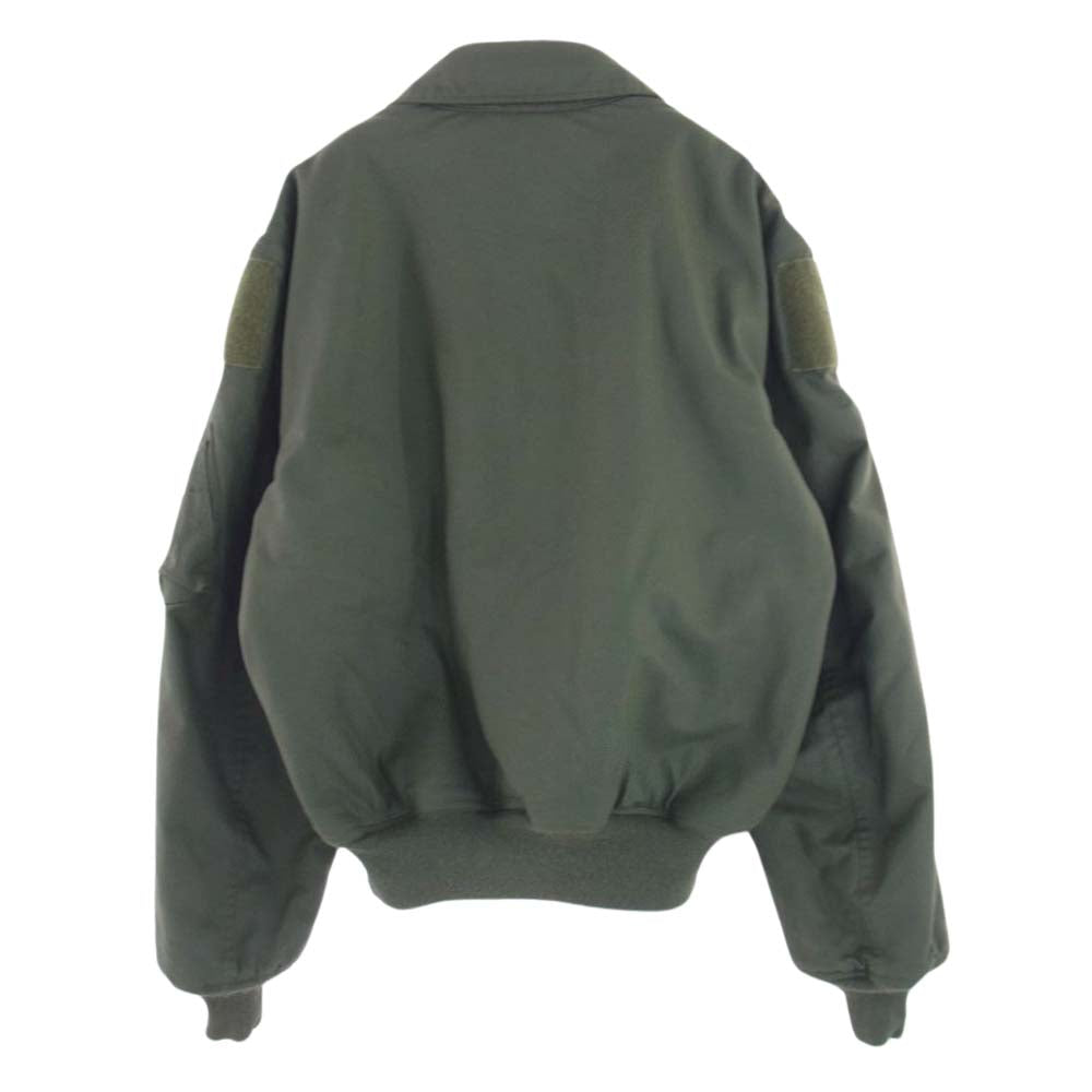 アメリカ軍 CWU45-P VALLEY APPAREL バレイアパレル ミリタリー フライト ジャケット カーキ系 L【中古】