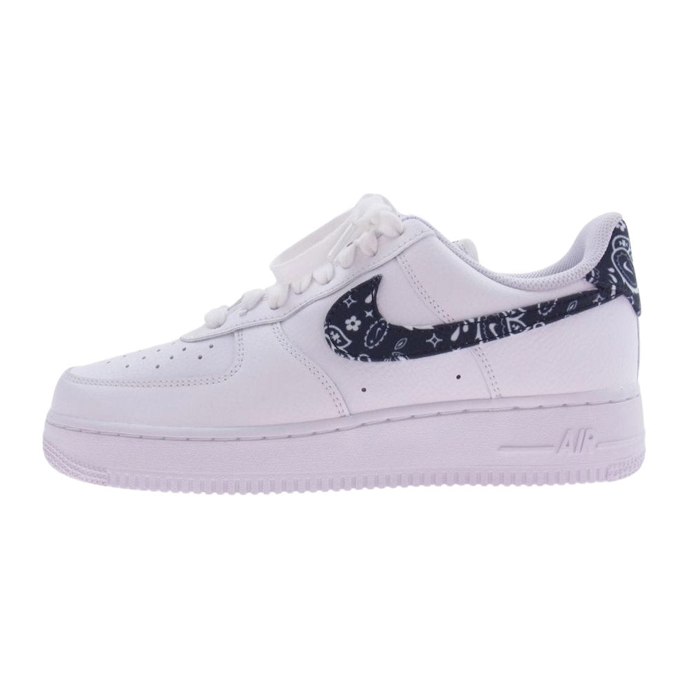 NIKE ナイキ DH4406-101 WMNS Air Force 1 Low 07 Essential Black Paisley ウィメンズ エアフォース1 ロー 07 エッセンシャル ブラック ペイズリー スニーカー ホワイト系 26cm【新古品】【未使用】【中古】