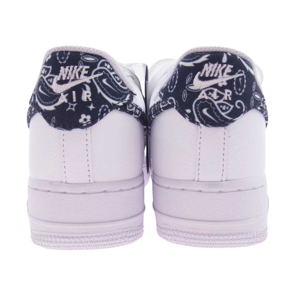 NIKE ナイキ DH4406-101 WMNS Air Force 1 Low 07 Essential Black Paisley ウィメンズ エアフォース1 ロー 07 エッセンシャル ブラック ペイズリー スニーカー ホワイト系 26cm【新古品】【未使用】【中古】