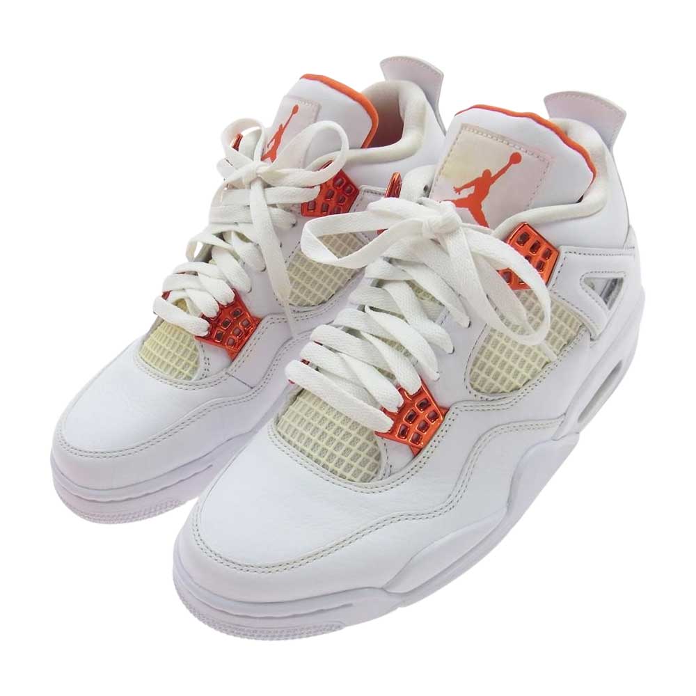 NIKE ナイキ CT8527-118 Air Jordan 4 Retro White Team Orange エアジョーダン4 レトロ ホワイト チームオレンジ スニーカー ホワイト系 オレンジ系 26cm【中古】
