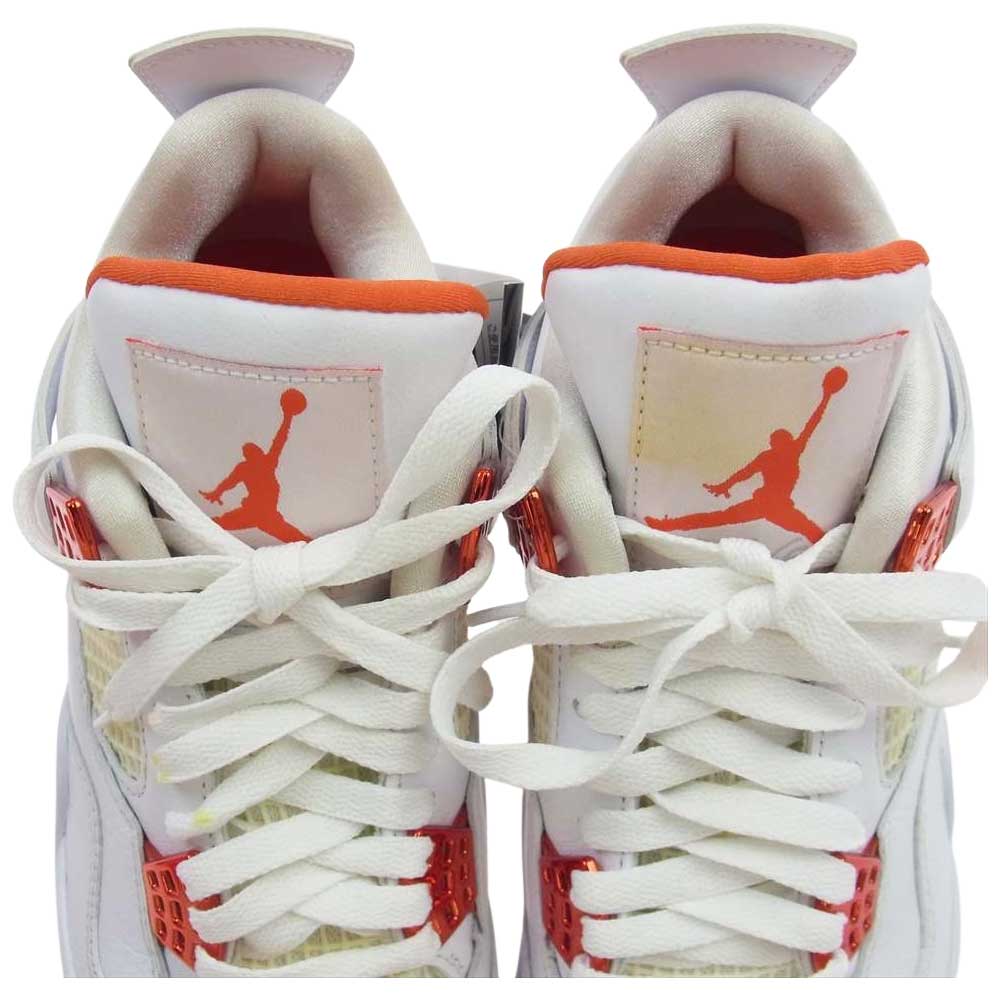 NIKE ナイキ CT8527-118 Air Jordan 4 Retro White Team Orange エアジョーダン4 レトロ ホワイト チームオレンジ スニーカー ホワイト系 オレンジ系 26cm【中古】