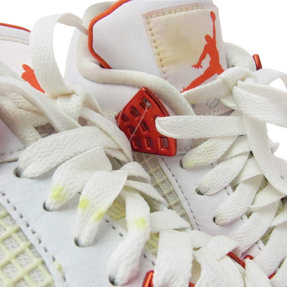 NIKE ナイキ CT8527-118 Air Jordan 4 Retro White Team Orange エアジョーダン4 レトロ ホワイト チームオレンジ スニーカー ホワイト系 オレンジ系 26cm【中古】