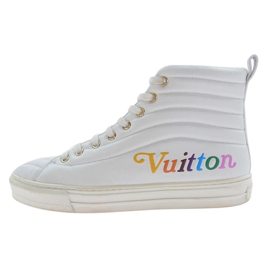 LOUIS VUITTON ルイ・ヴィトン 1A5C5H LV Stellar Calfskin High-Top ステラ― ハイカット スニーカー ホワイト系 38【中古】
