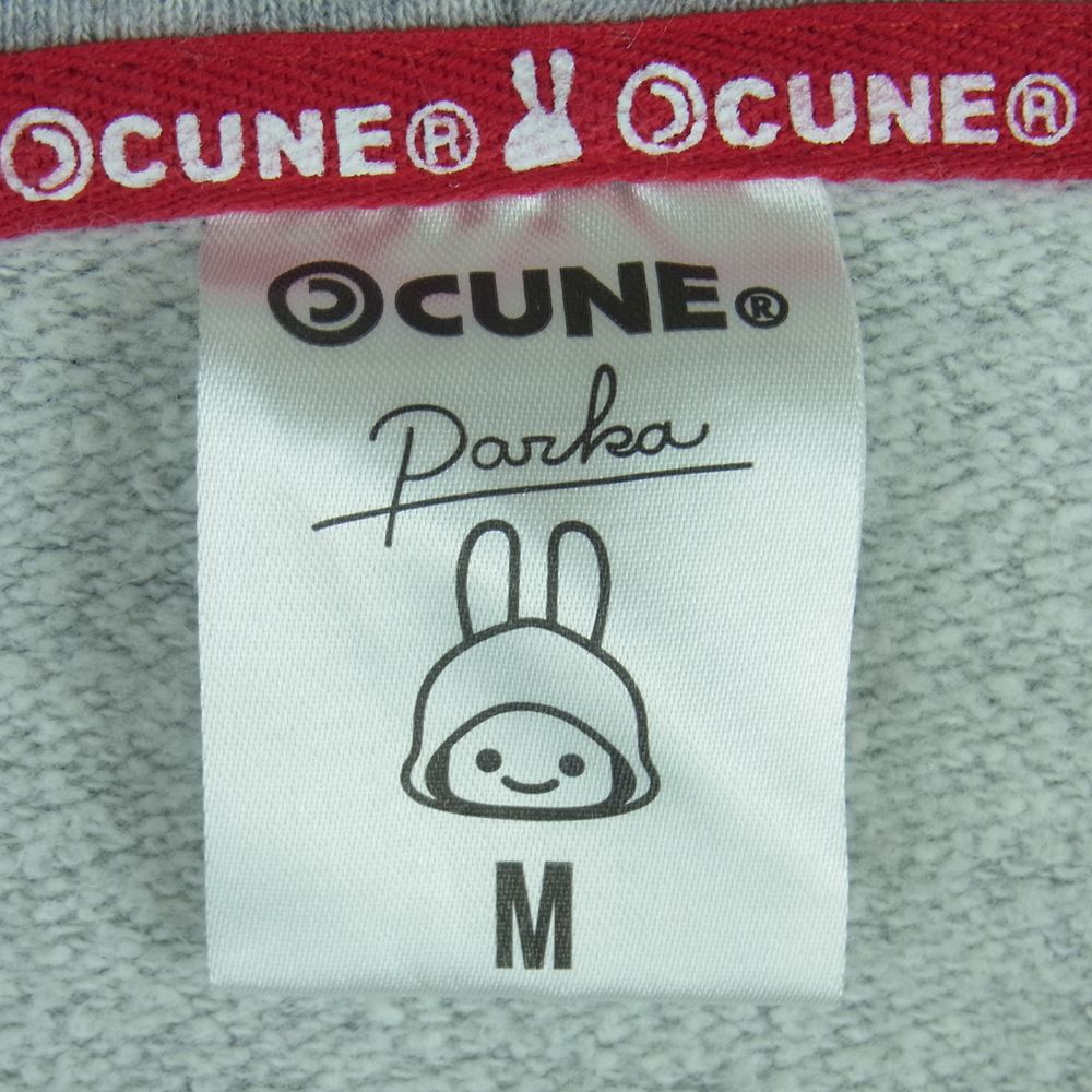 キューン フルジップ パーカー スネーク プリント コットン 中国製 グレー系 M【中古】