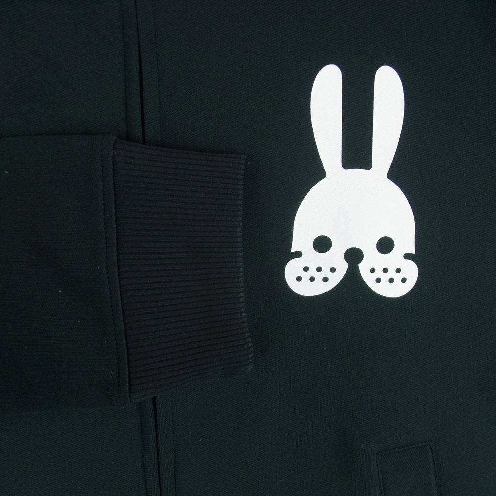 キューン バックプリント ハイネック ジャージー トラック ジャケット ポリエステル 日本製 ブラック系 1【中古】