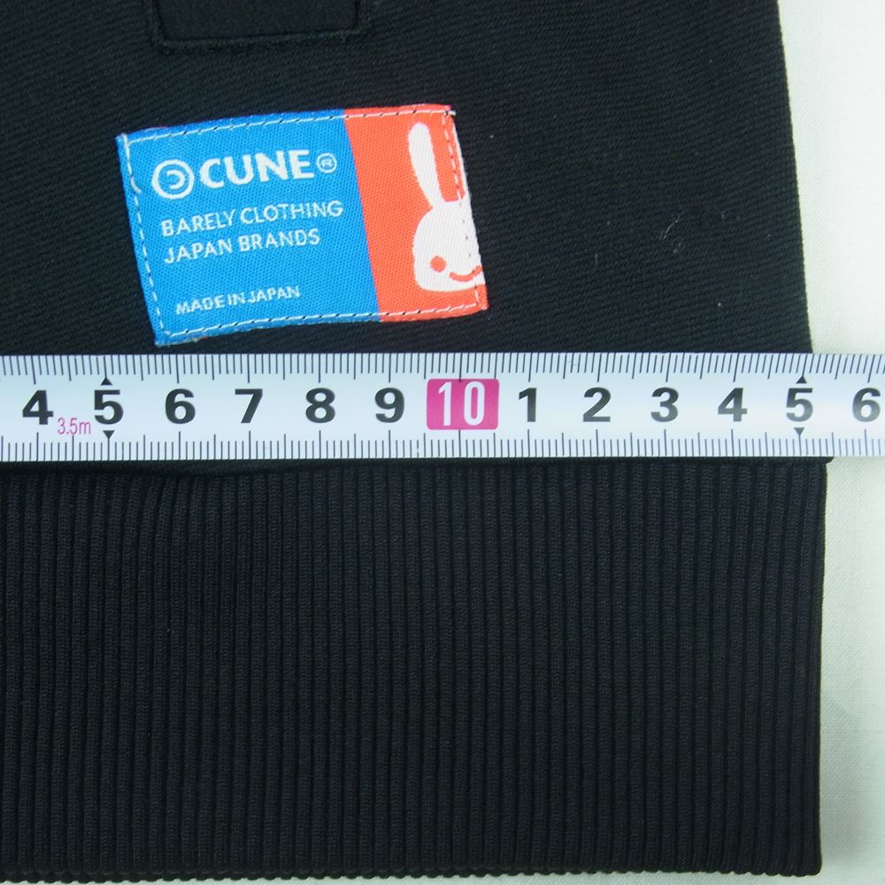 キューン バックプリント ハイネック ジャージー トラック ジャケット ポリエステル 日本製 ブラック系 1【中古】