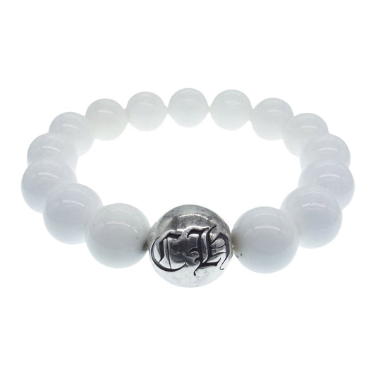 CHROME HEARTS クロムハーツ（原本無） BEADS 12mm ビーズ ブレスレット ホワイト系【中古】