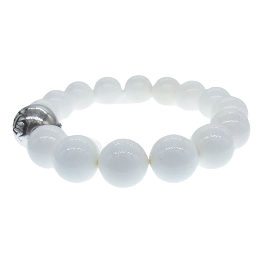 CHROME HEARTS クロムハーツ（原本無） BEADS 12mm ビーズ ブレスレット ホワイト系【中古】