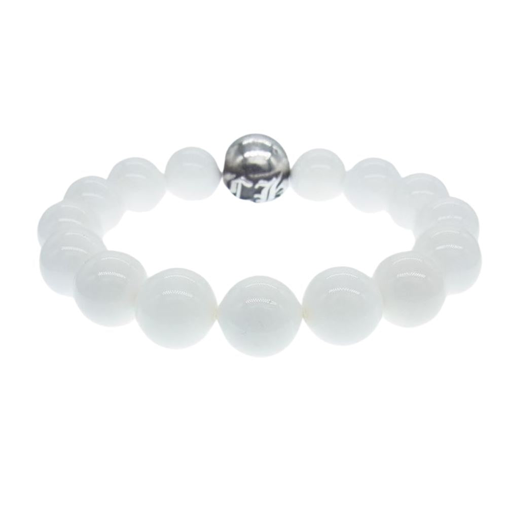 CHROME HEARTS クロムハーツ（原本無） BEADS 12mm ビーズ ブレスレット ホワイト系【中古】