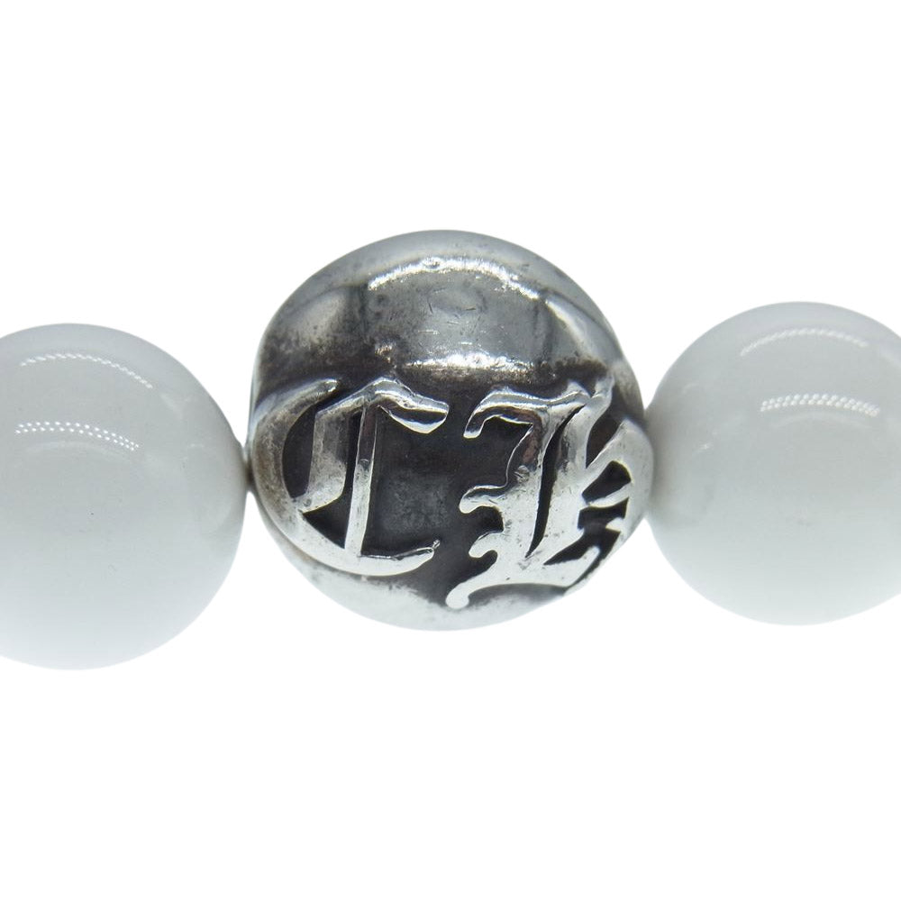 CHROME HEARTS クロムハーツ（原本無） BEADS 12mm ビーズ ブレスレット ホワイト系【中古】