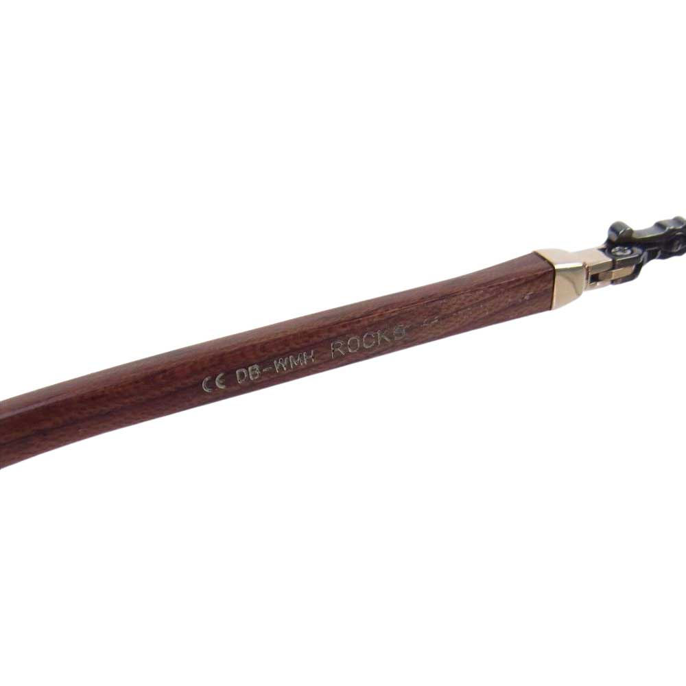 CHROME HEARTS クロムハーツ（原本無） ROCKS ウッドテンプル 眼鏡 メガネ アイウェア ブラウン系【中古】
