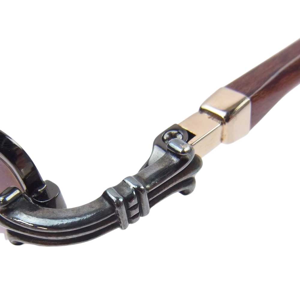 CHROME HEARTS クロムハーツ（原本無） ROCKS ウッドテンプル 眼鏡 メガネ アイウェア ブラウン系【中古】