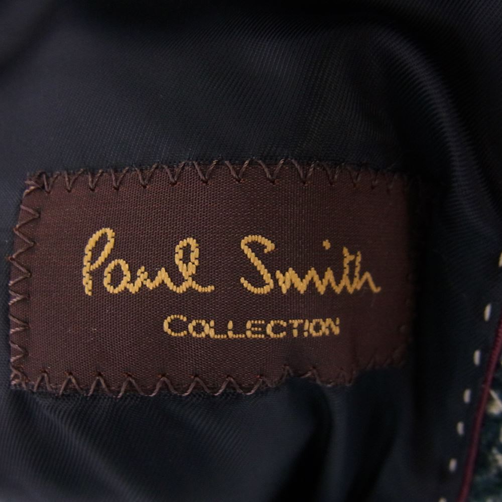 Paul Smith ポール・スミス COLLECTION コレクション PC-SL-52681 モヘヤ リネン ウール アルパカ MIX シャギーツイード チェスターコート グリーン系 M【中古】